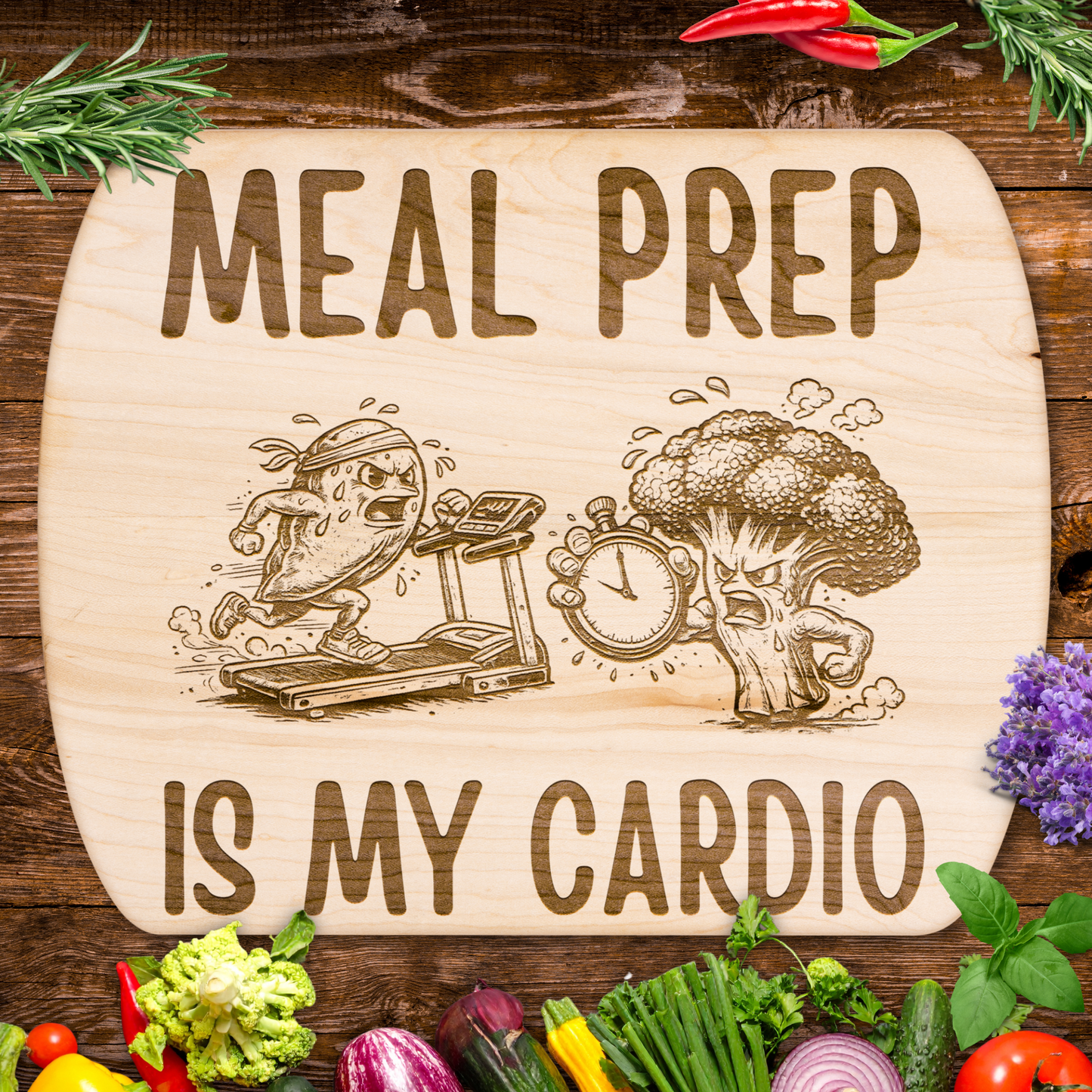 Funny Meal Prep Is My Cardio Chopping Board