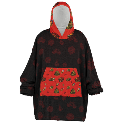 DND Dumbbells & Dragons Gym Lover Oversized Hoodie Blanket - AOP