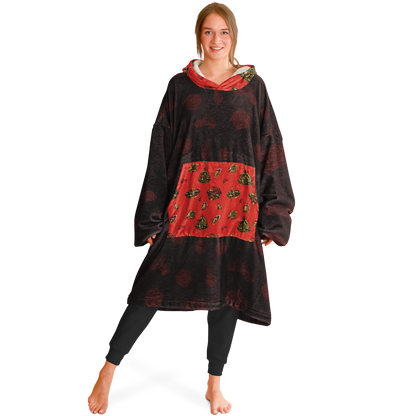 DND Dumbbells & Dragons Gym Lover Oversized Hoodie Blanket - AOP