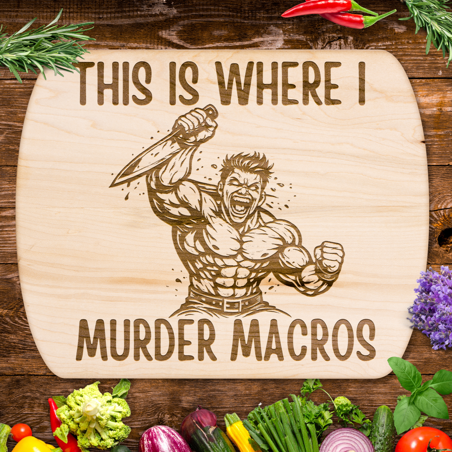 This is Where I Murder Macros V2 Chopping Board