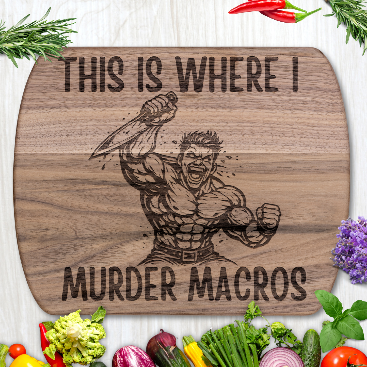 This is Where I Murder Macros V2 Chopping Board