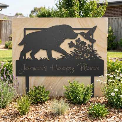 Personalized Garden Metal Art Custom Steel Wall Decor