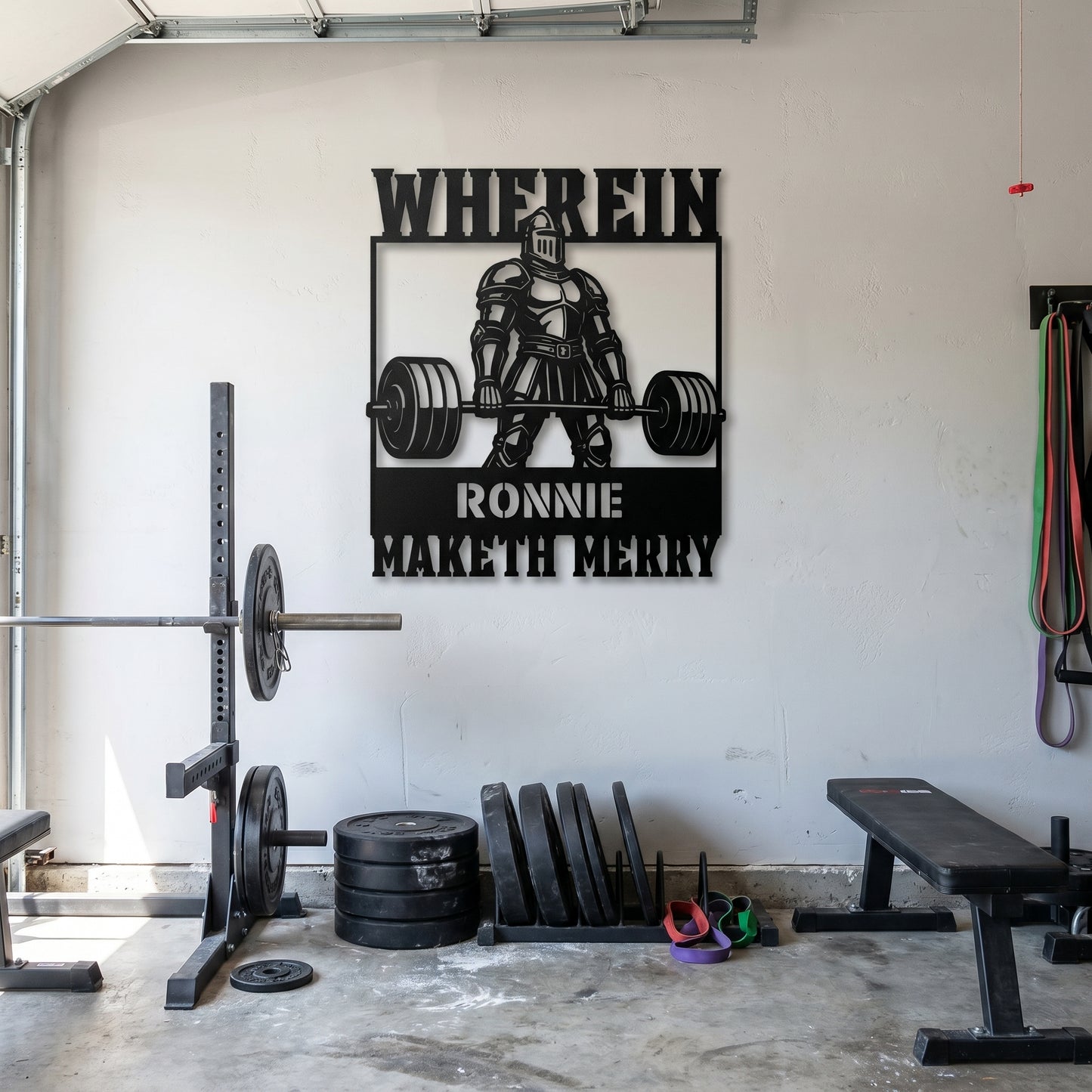 Wherein "CUSTOM NAME" Maketh Merry - Custom Steel Wall Decor