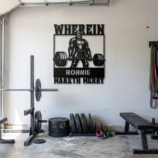 Wherein "CUSTOM NAME" Maketh Merry - Custom Steel Wall Decor