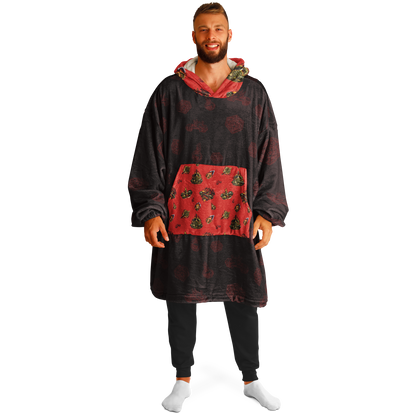 DND Dumbbells & Dragons Gym Lover Oversized Hoodie Blanket - AOP